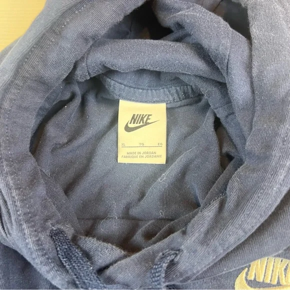 Nike Sportswear Club Mid-Navy Jersey Pullover Hoodie, Size XL - Picture 9 of 13